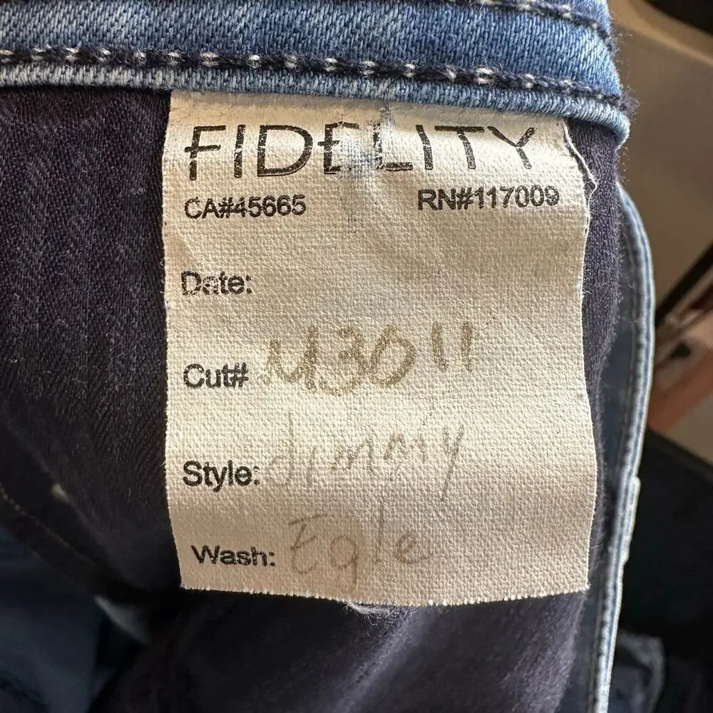 Fidelity‎ Denim Jimmy Coronado Vintage Slim Straight Jeans Size 32x31 Maverick
